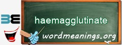 WordMeaning blackboard for haemagglutinate